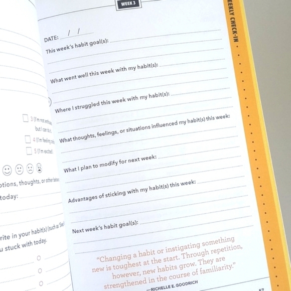 Habits 12 Week Journal To Change Your Habits Achieve Goals Book Dr Hayden Finch - Picture 4 of 14